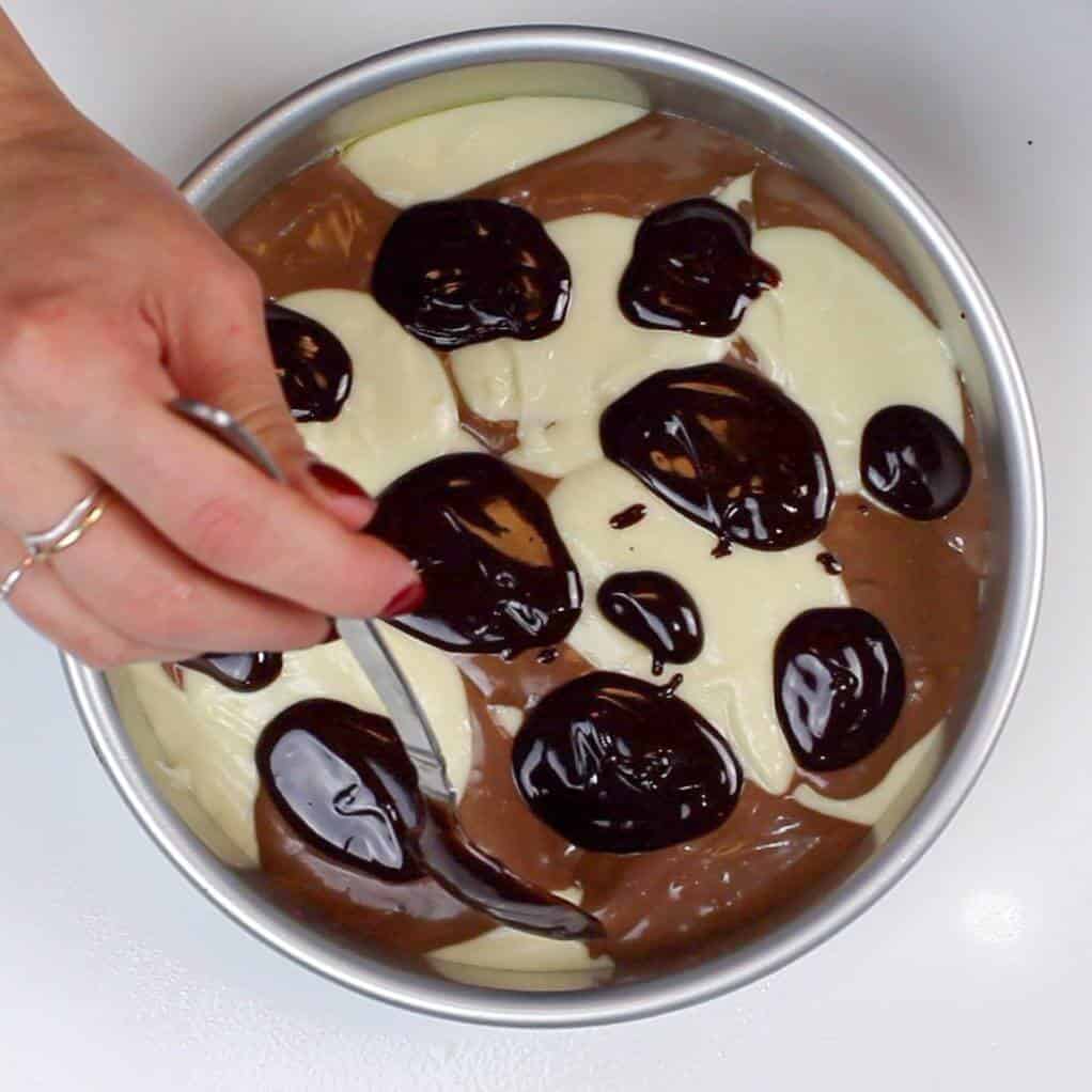Add chocolate fudge drops to my marble cake recipe