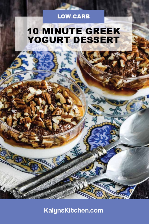 Pinterest Image of 10 Minute Greek Yogurt Dessert