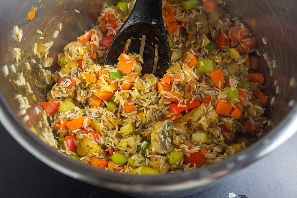 Instant vegetarian rice recipe