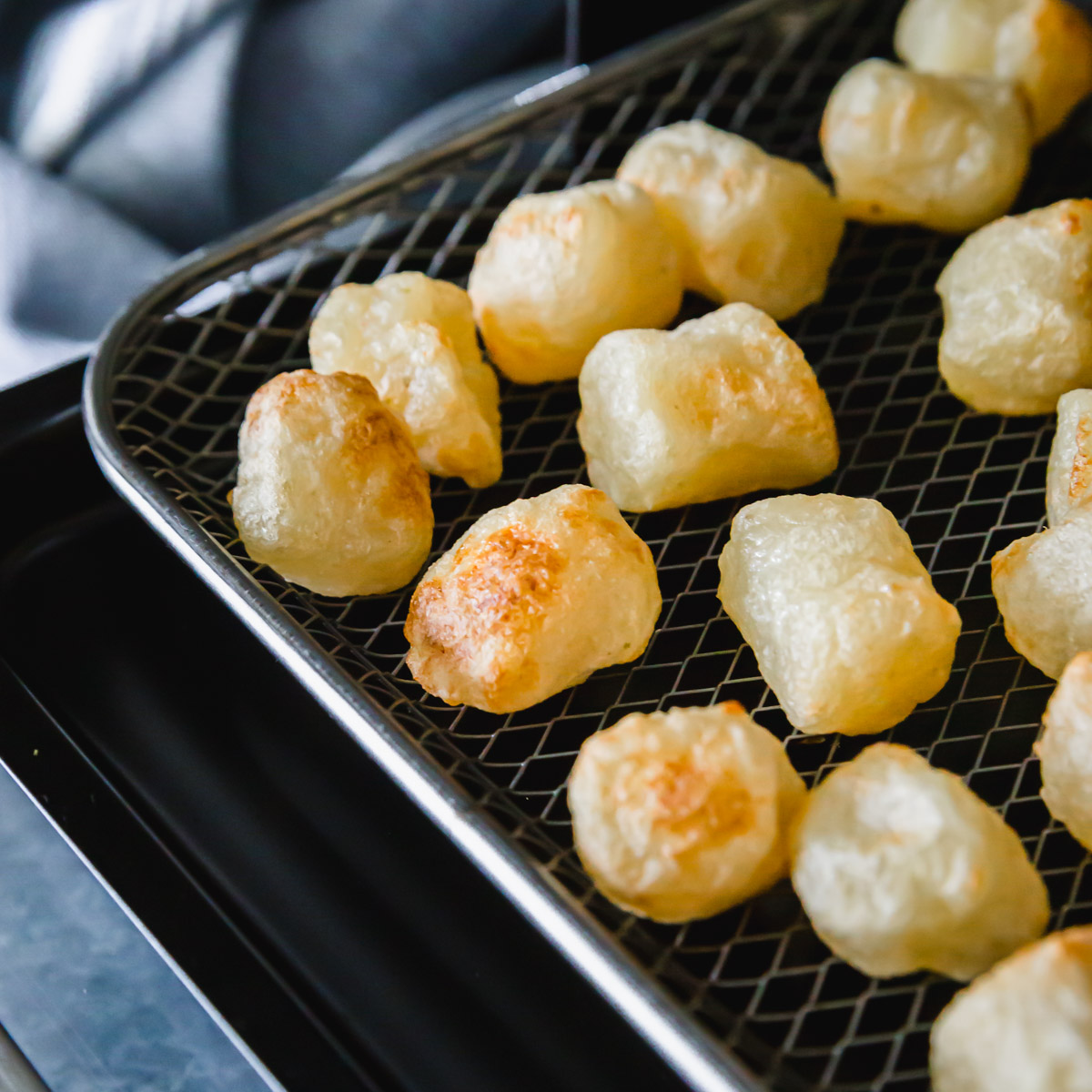 After 16-18 minutes in the fryer, the cauliflower gnocchi is golden brown around the edges and has the perfect crunch to enjoy just the way you want it.