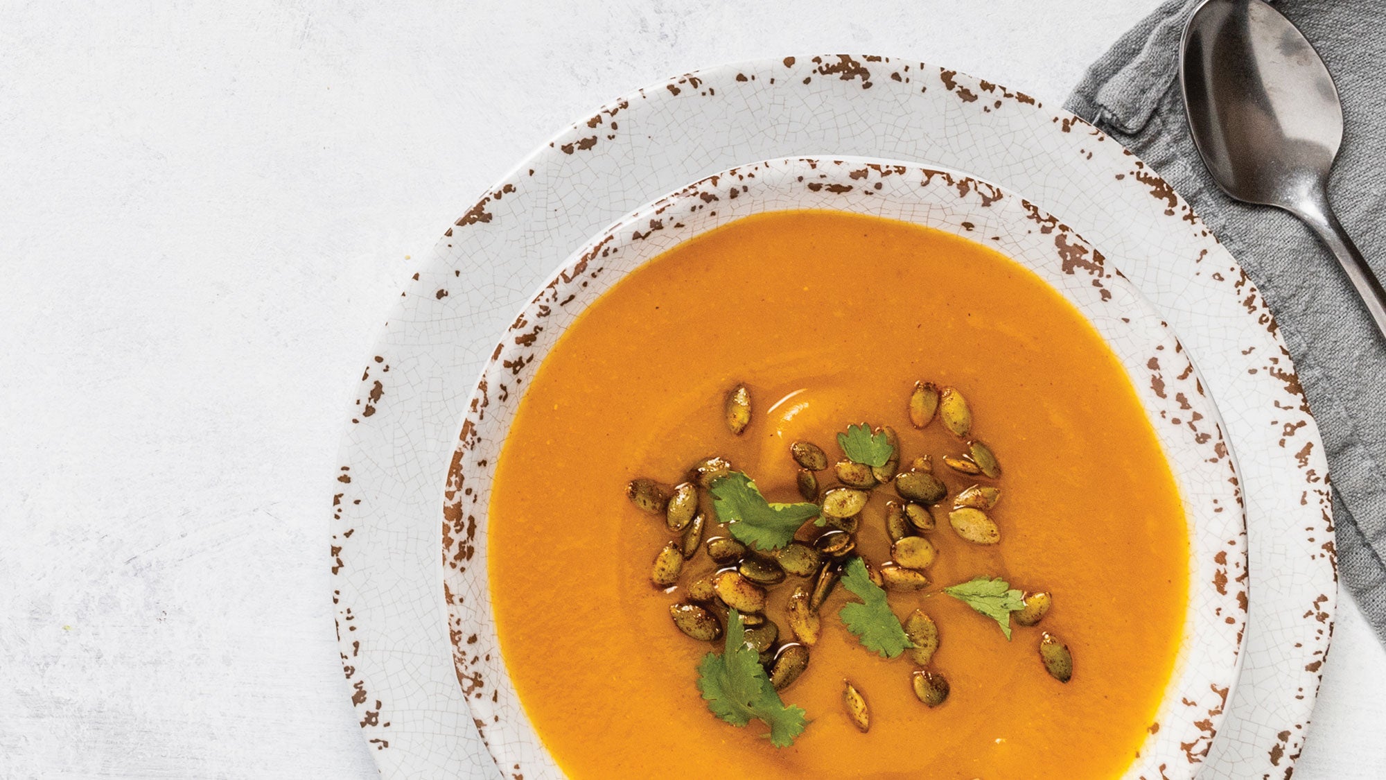 Pumpkin Curry Soup with Spiced Pepitas Recipe