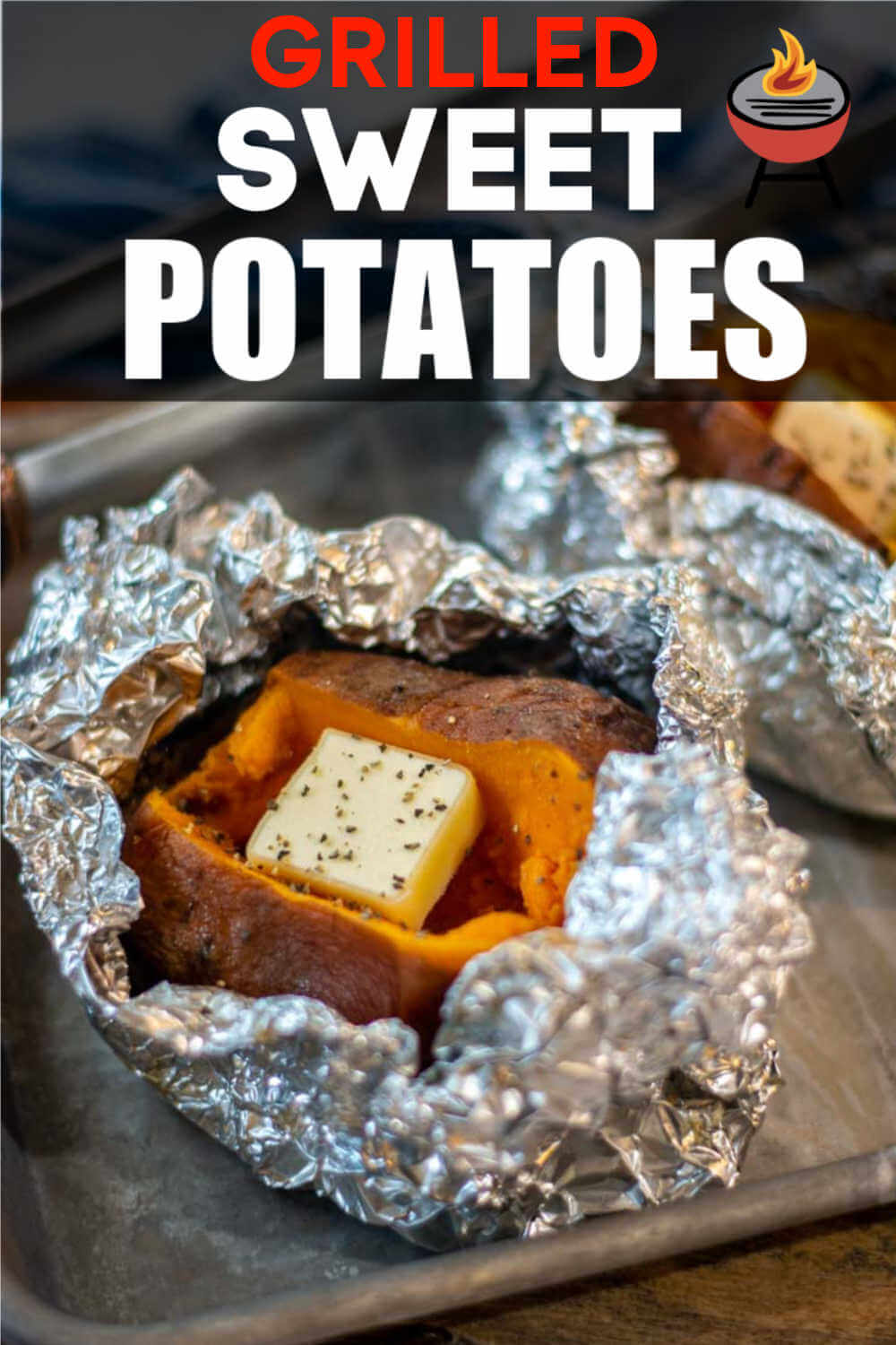 Baked sweet potato in foil | BBQ side dishes