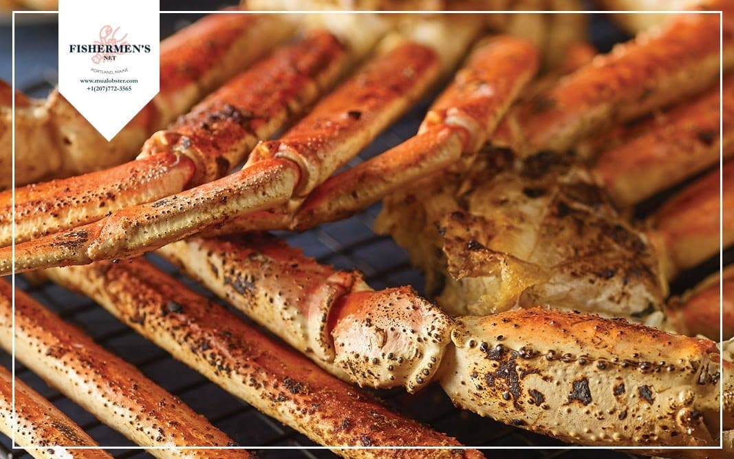 Grilled crab legs