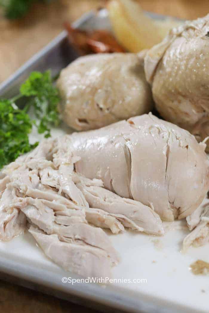 Boiled chicken cutting board