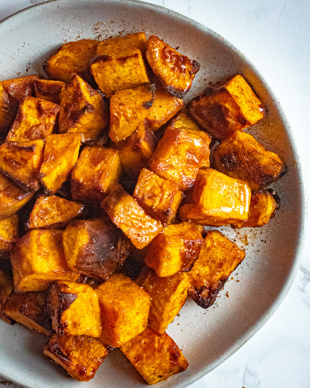 air-fried sweet potato block