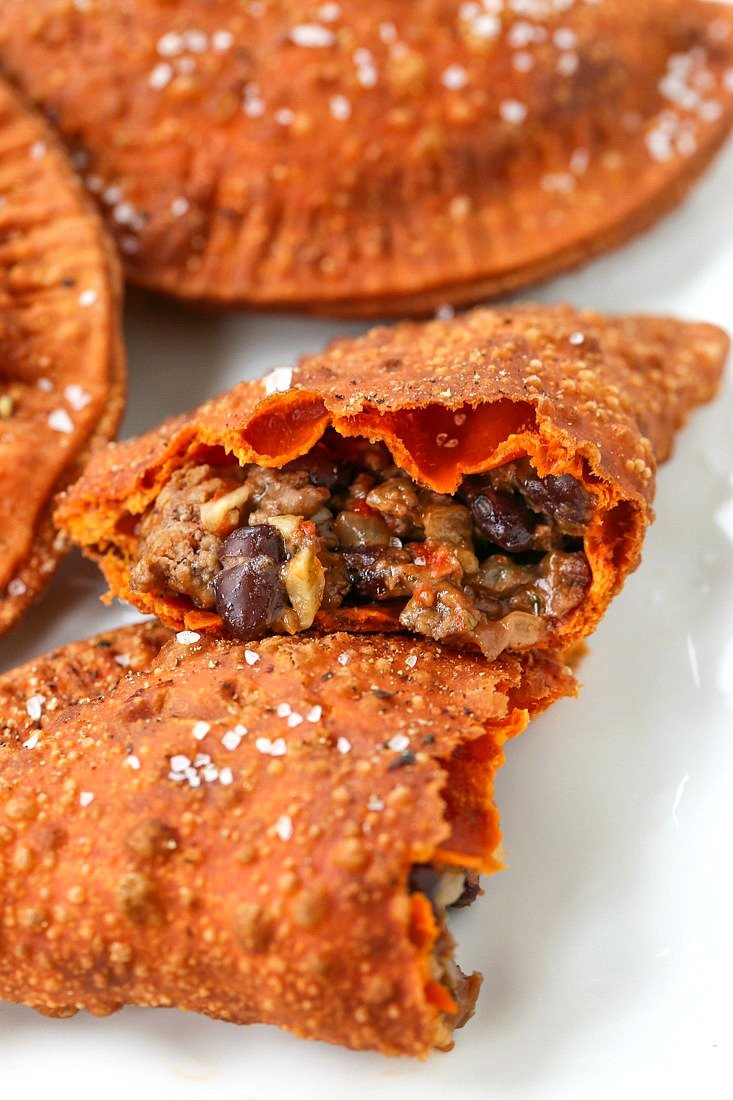 Beef empanadas with cheese and beef filling