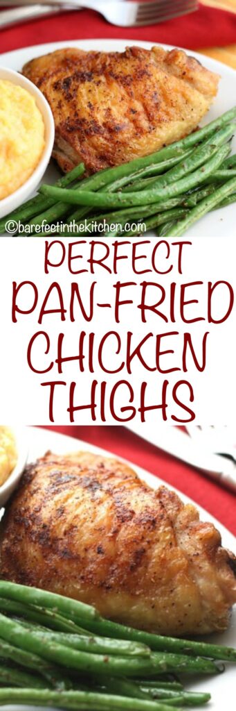 The perfect pan-fried chicken thighs can be made with just one tablespoon of oil! Get the recipe at takeoutfood.best