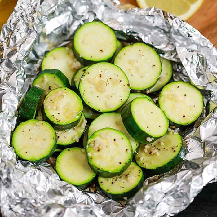 The Zucchini foil wrap recipe is the simplest accompaniment and cleanup is easy. The vegetables taste best from the grill and it is very frugal.