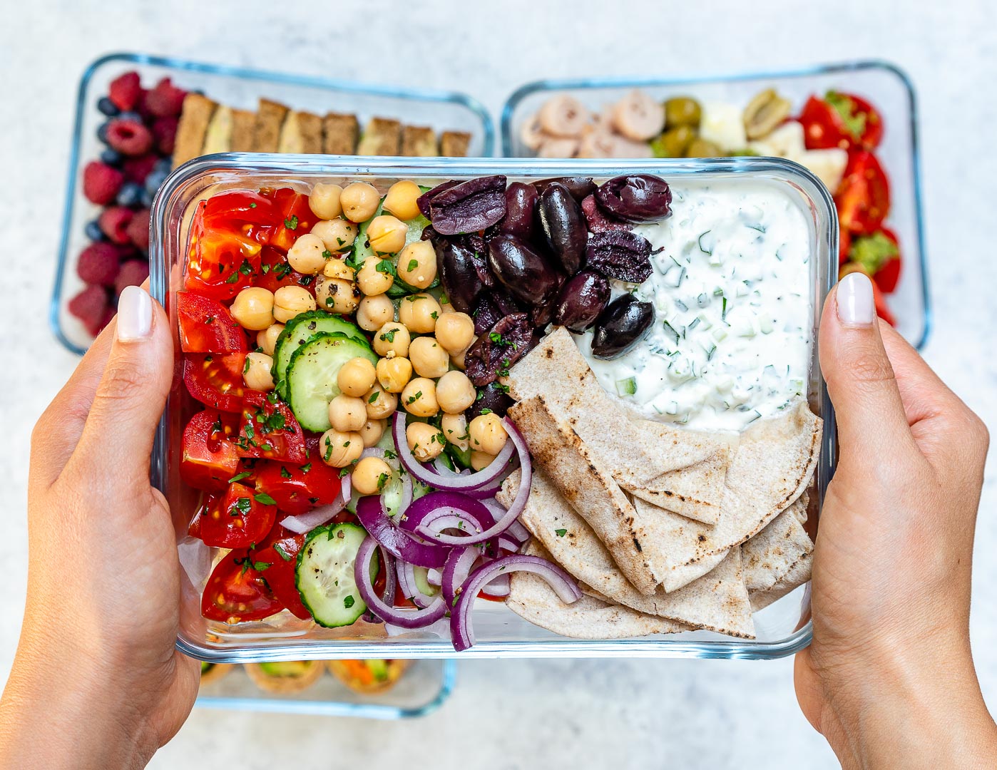 Clean Eats . Greek Salad Lunch Box