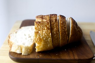 Thinly slice, then fit into the bowl