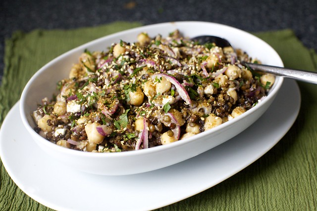 lentil and green bean salad