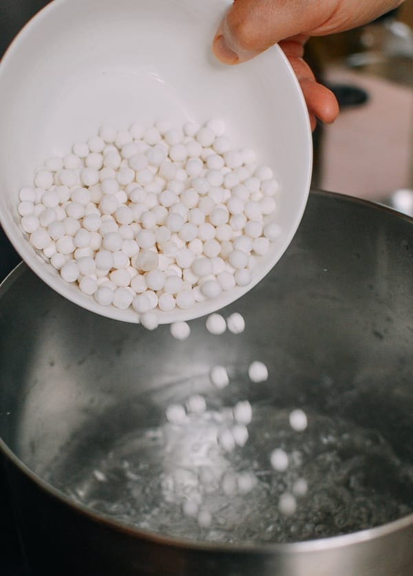 Add tapioca pearls to boiling water, takeoutfood.best