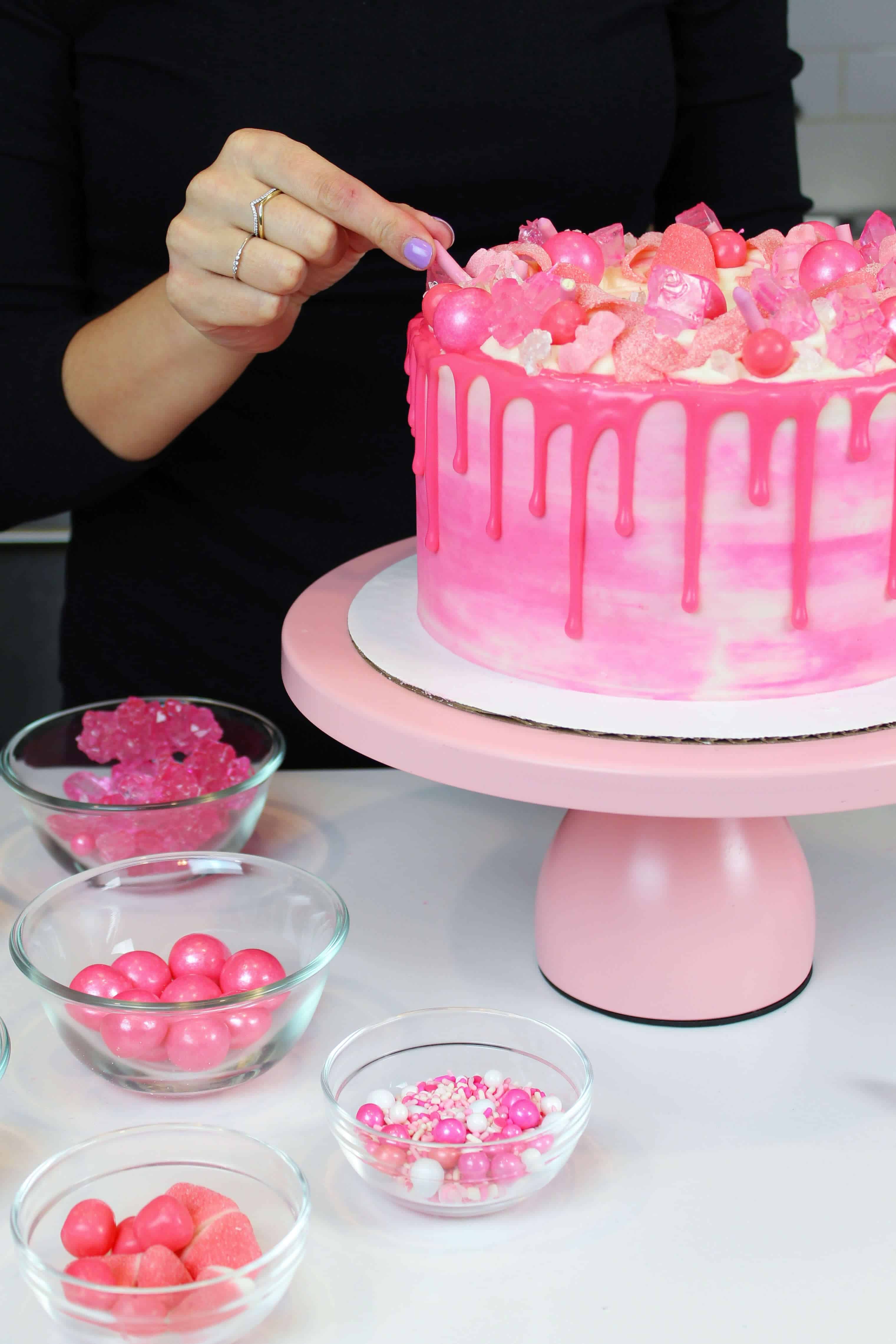 Pictures of PINk Drip Cake
