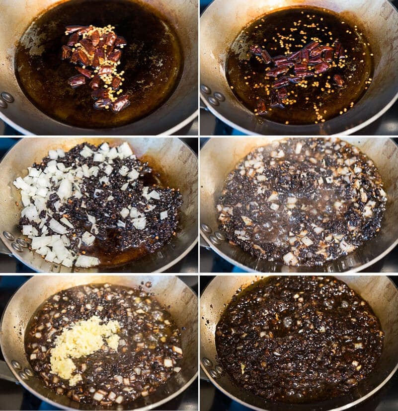 The process of cooking homemade black bean sauce