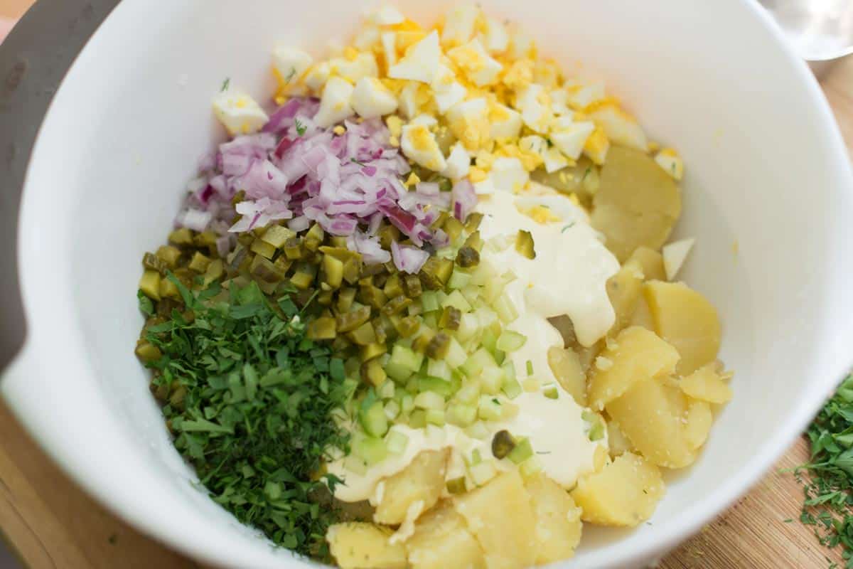 Potato salad ingredients