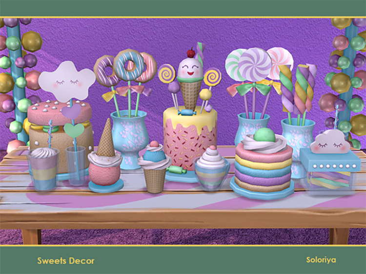 Sims 4 Sweets Decor CC Set