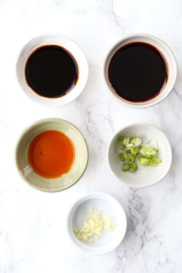 Ingredients for Chinese Dumpling Sauce