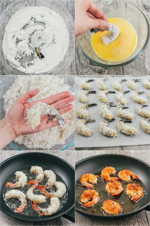 how to make coconut shrimp dish process photos