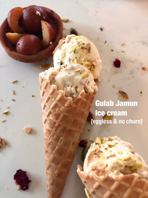 Gulab Jamun Icecream-Eggless No Churn 4 Icecream ingredients