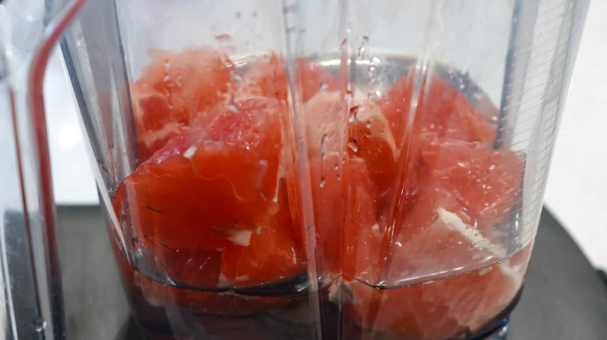 Horizontal image of grapefruit juice recipe