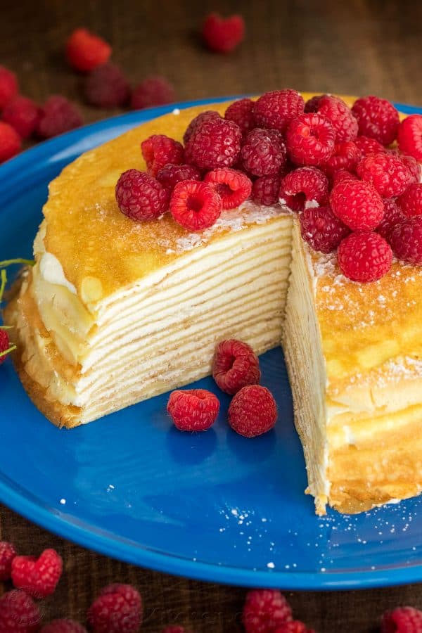 This crepe is beautiful and delicious! Blender crepe recipe makes this the simplest 30-layer cake