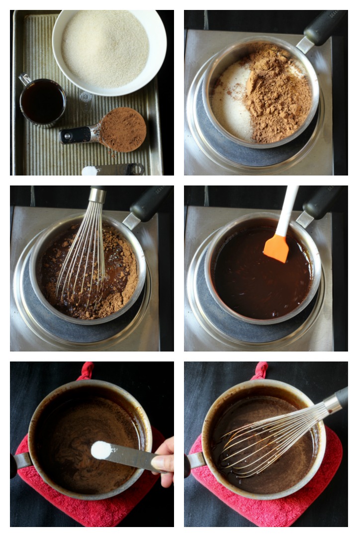 Mocha chocolate syrup step by step photo