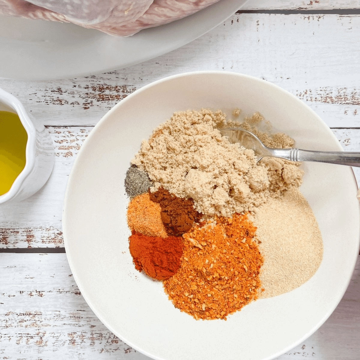 Mix spice rub ingredients together with a spoon until combined
