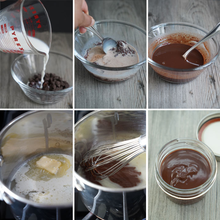 Step by step instructions on how to make chocolate sauce.