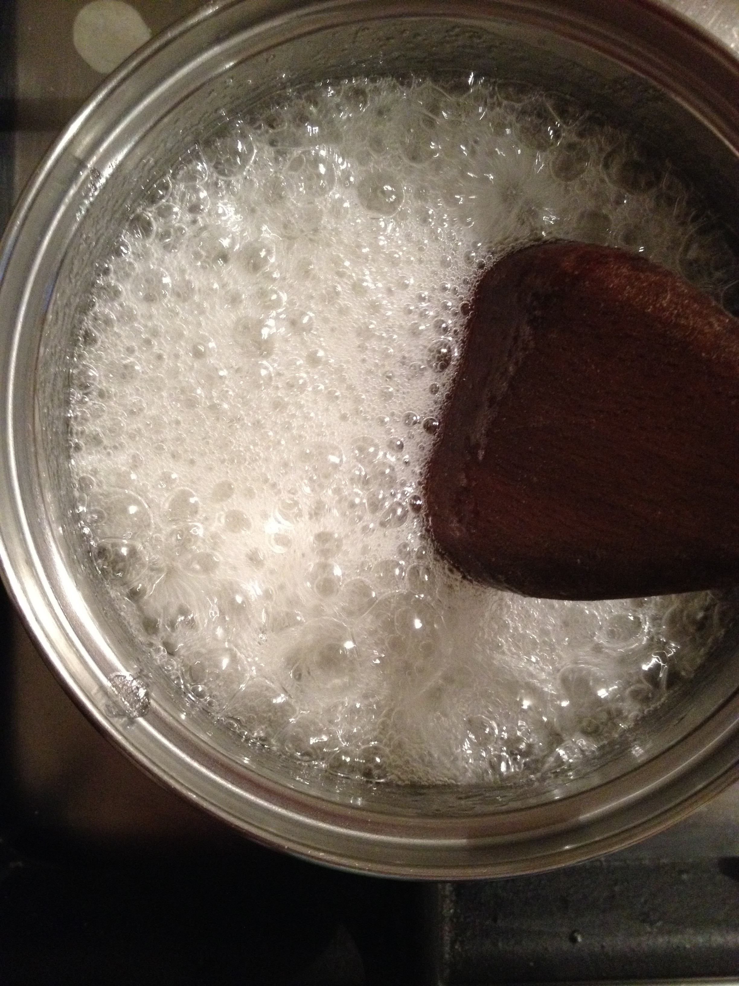 Cook powdered sugar.