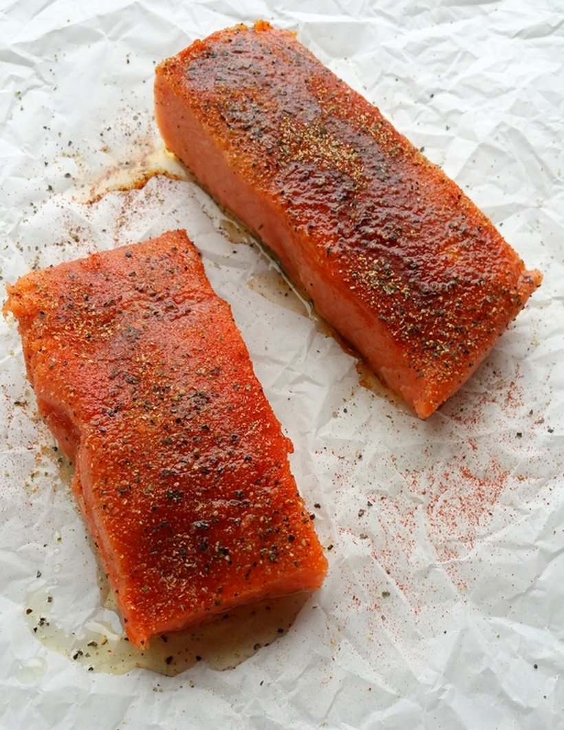 Salmon live on parchment.