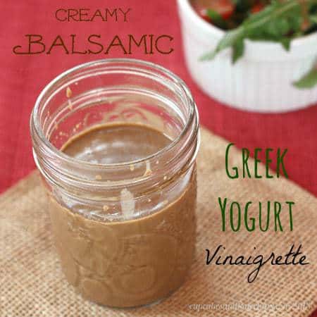 Creamy Balsamic Greek Yogurt Vinaigrette Salad Dressing | cupcakesandkalechips.com | # glutenfree # cool yogurt # vinegar