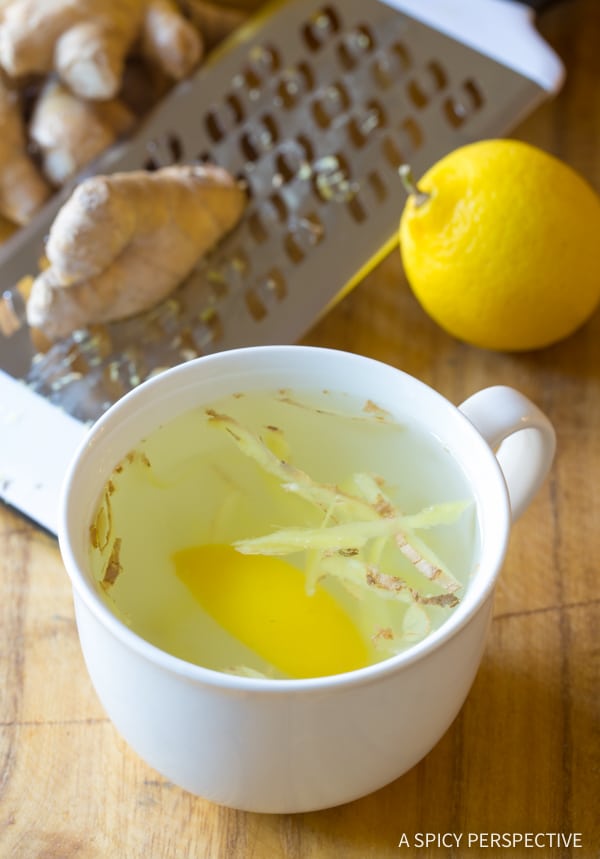 Lemon ginger detox tea recipe