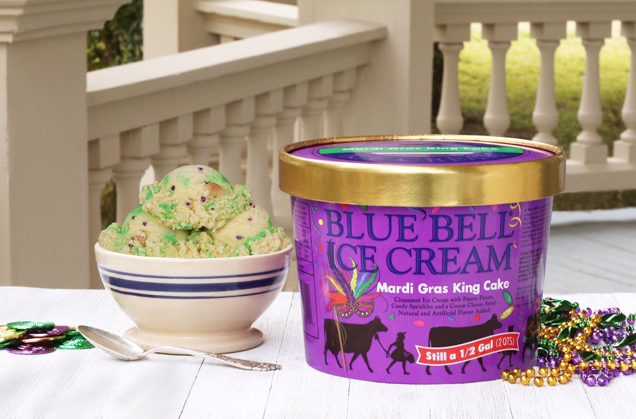 Blue bell mardi gras . ice cream review