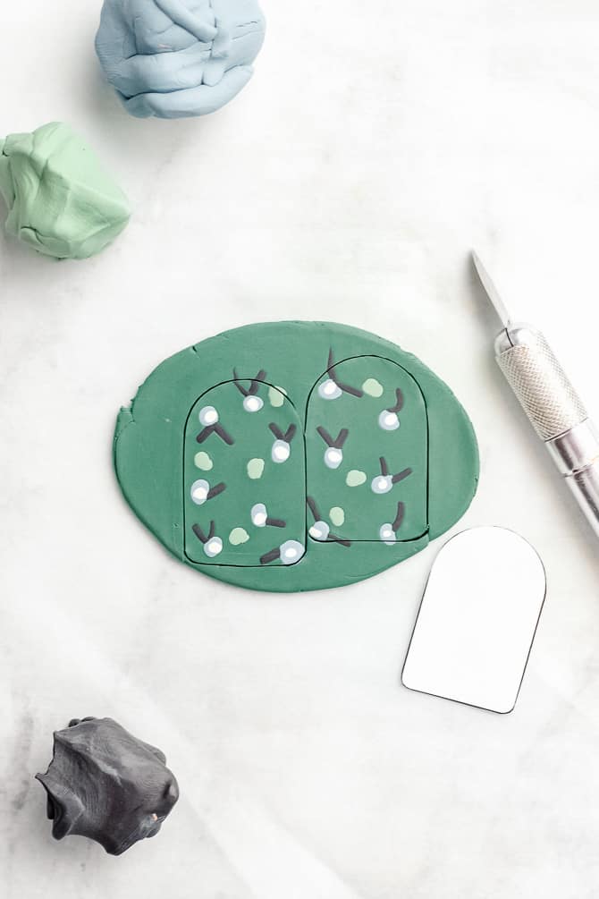 how to make patterned polymer clay earrings