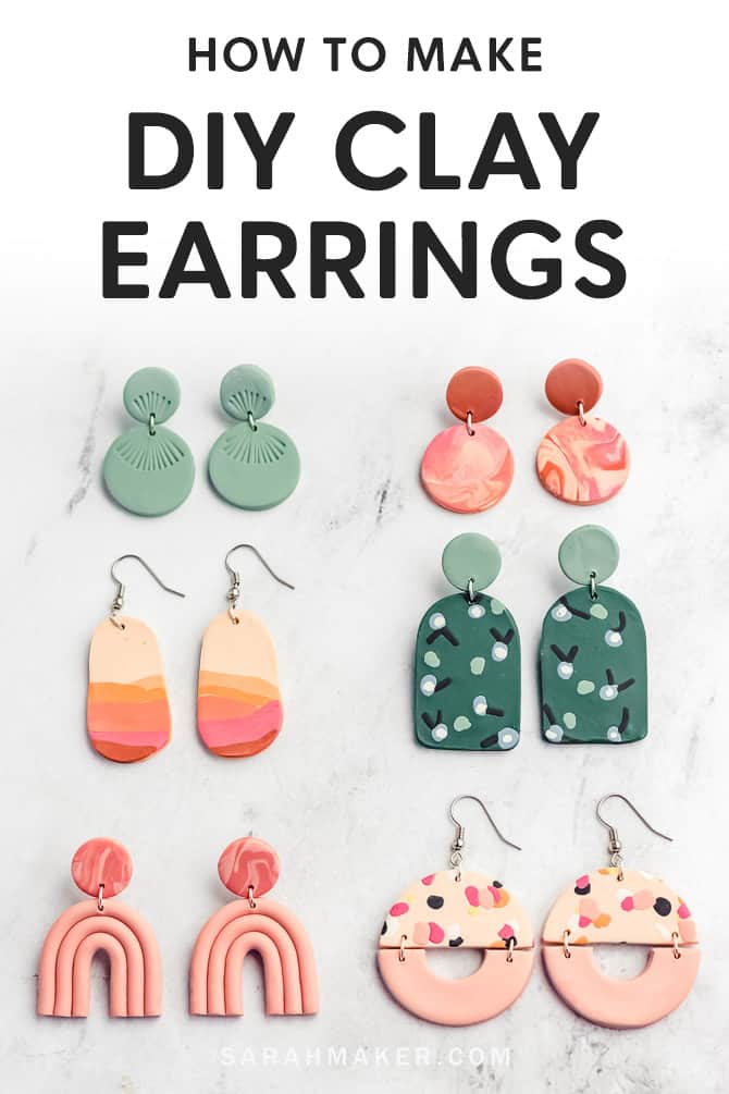 How long to bake polymer clay earrings