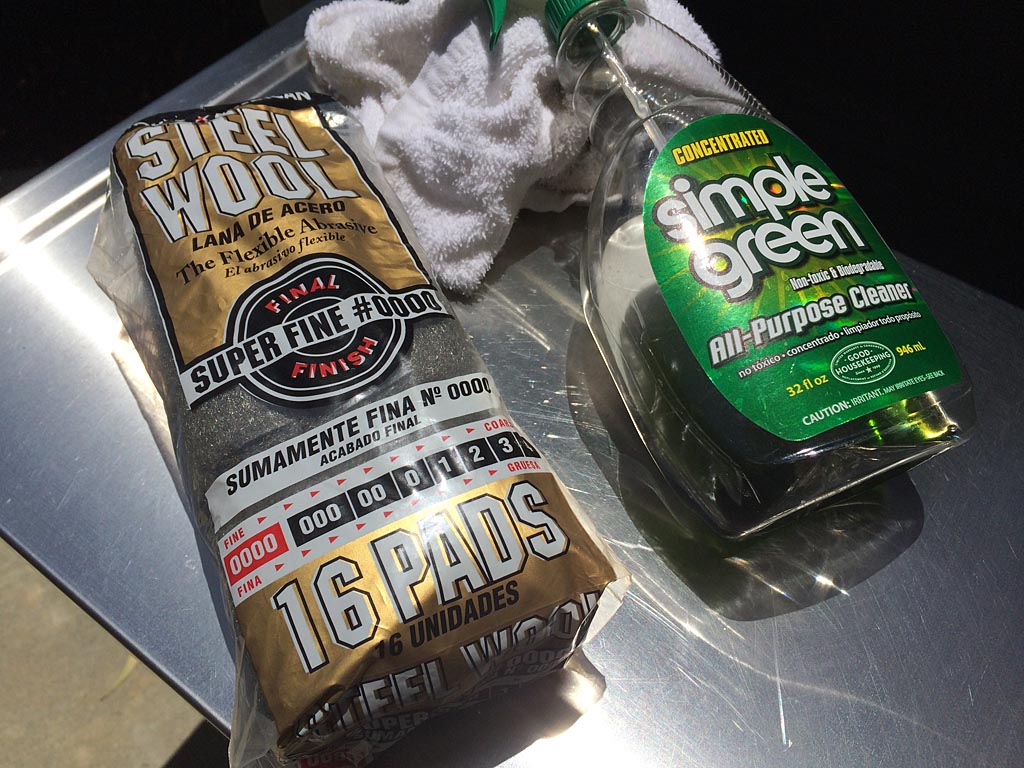 0000 steel wool and detergent Simple Green
