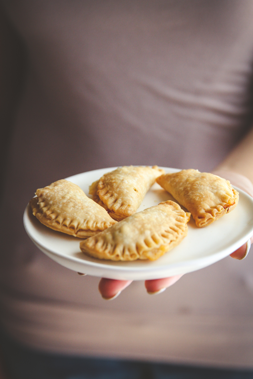 Empanada Air Fryer recipe on a blank plate