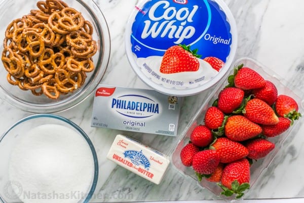 Ingredients for Strawberry Salad Strawberry Biscuits Substitute with Cool Whip