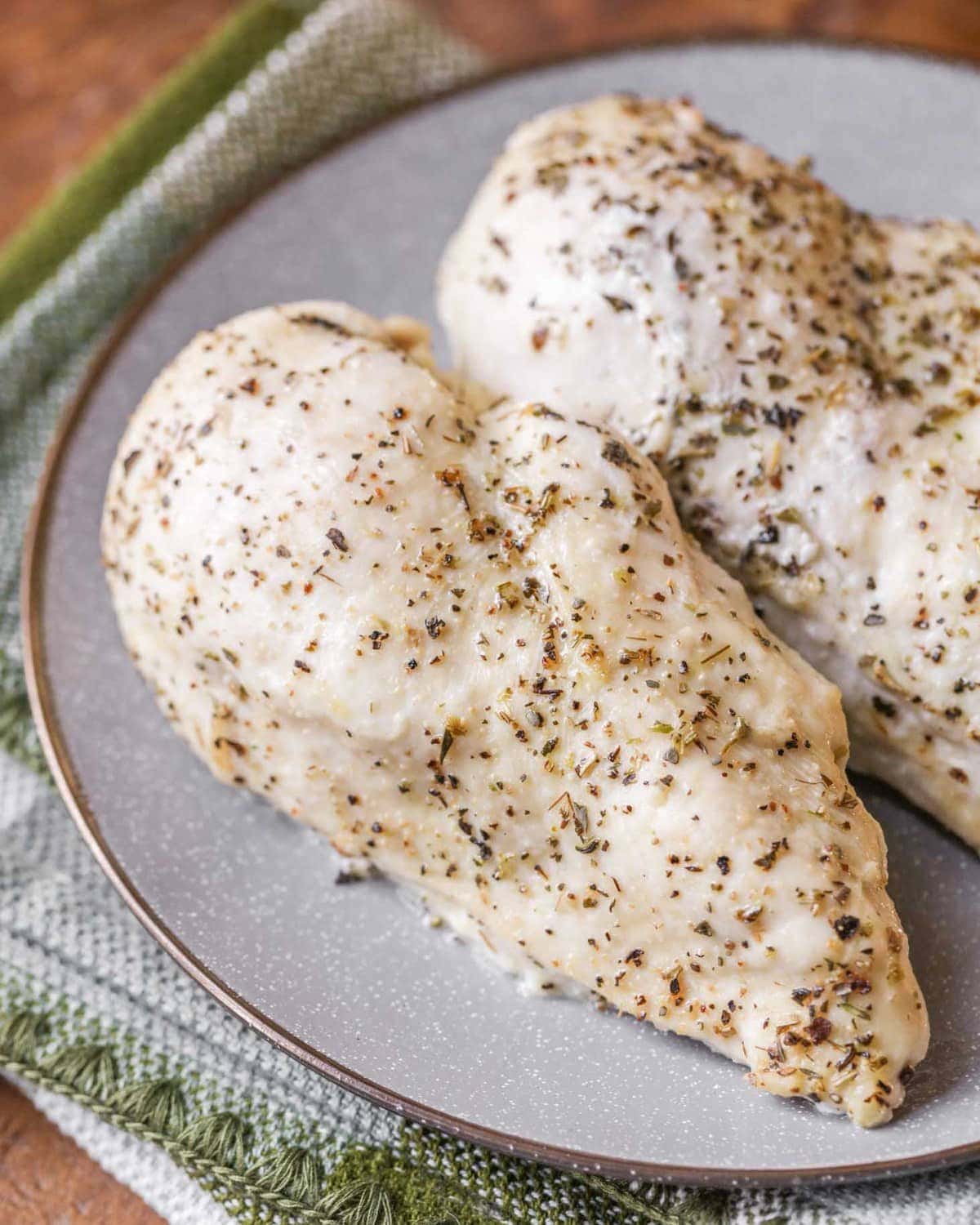 Best grilled chicken breast recipe on plate