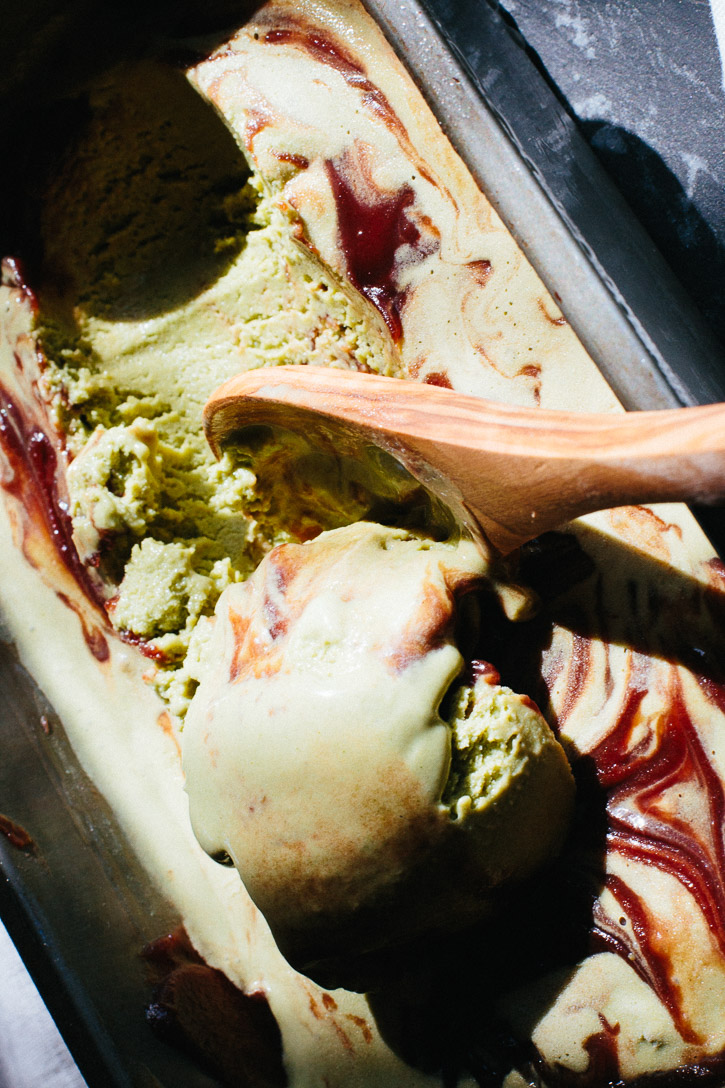 This sweet red bean Matcha green tea ice cream is creamy and soft with the refreshing taste of matcha tea with the sweetness of red bean filling. | www.megiswell.com