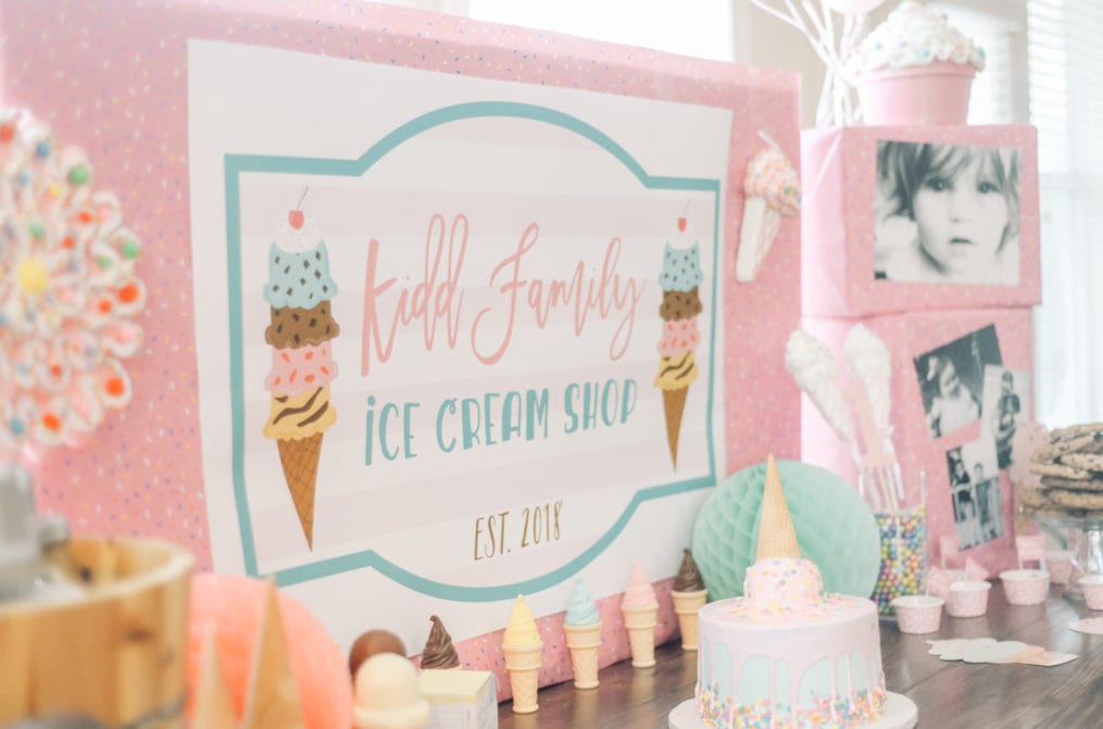 Ice cream themed birthday party for kids at This My Little House