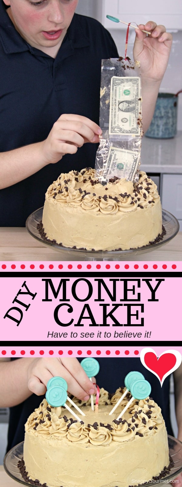 Money Cake collage