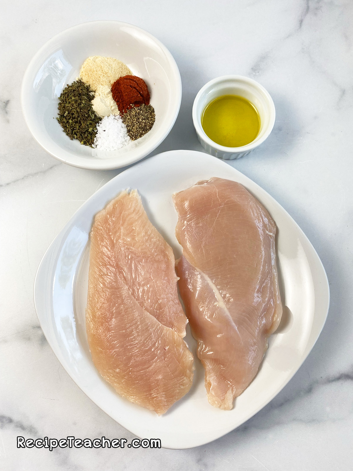 All Ingredients for George Foreman Grilled Chicken Breasts