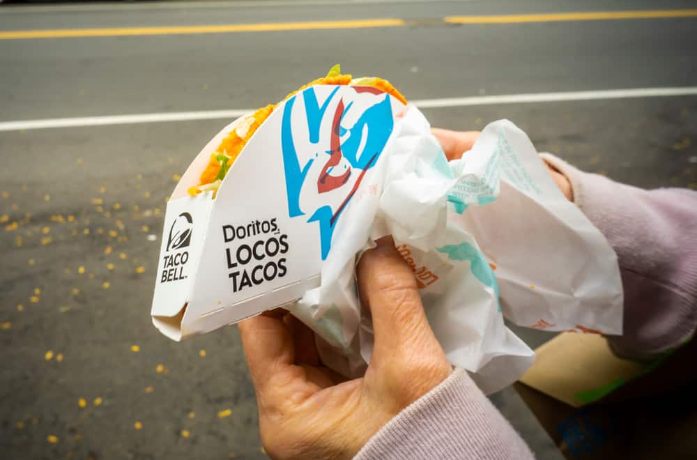 Doritos Locos Taco outside of a Yum BrandsÕ Taco Bell