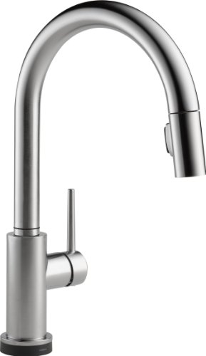 Delta Faucet Trinsic Touch Kitchen Faucet Brushed Nickel, Kitchen Faucets with Pull Down...