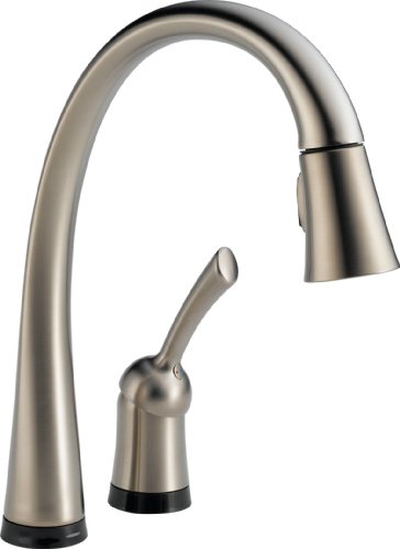 Delta 980T-SS-DST Pilar Single Handle Pull-Down Kitchen Faucet with Touch2O Technology,...