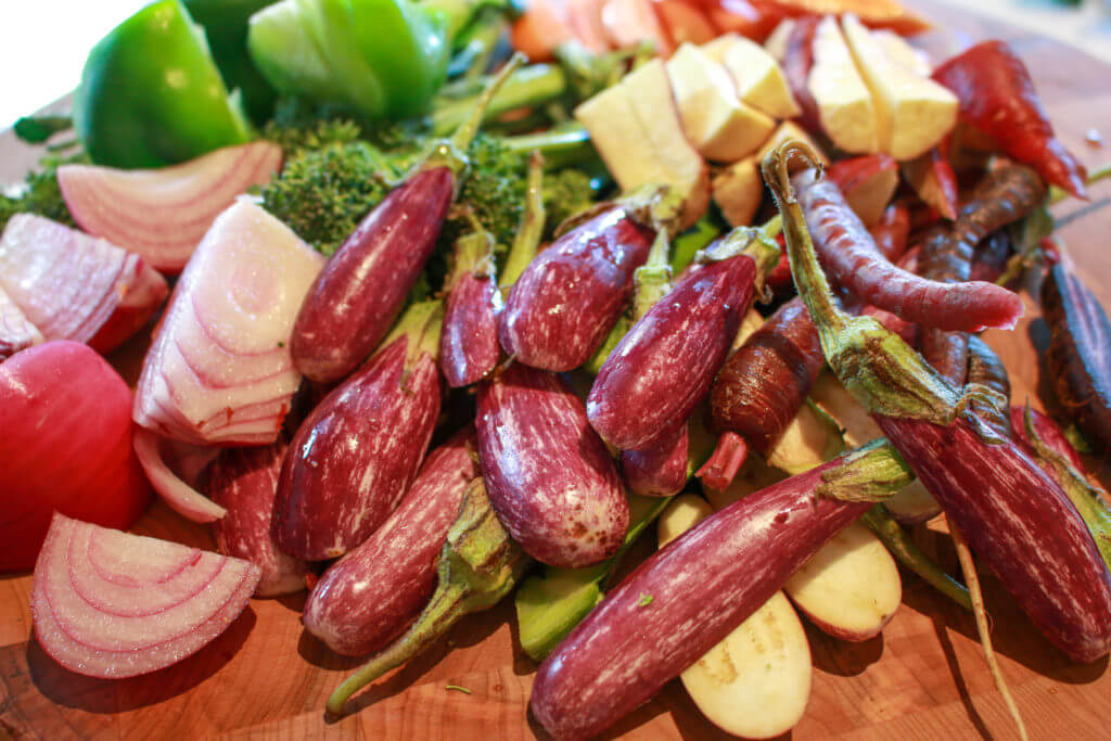 How to grill vegetables in a basket