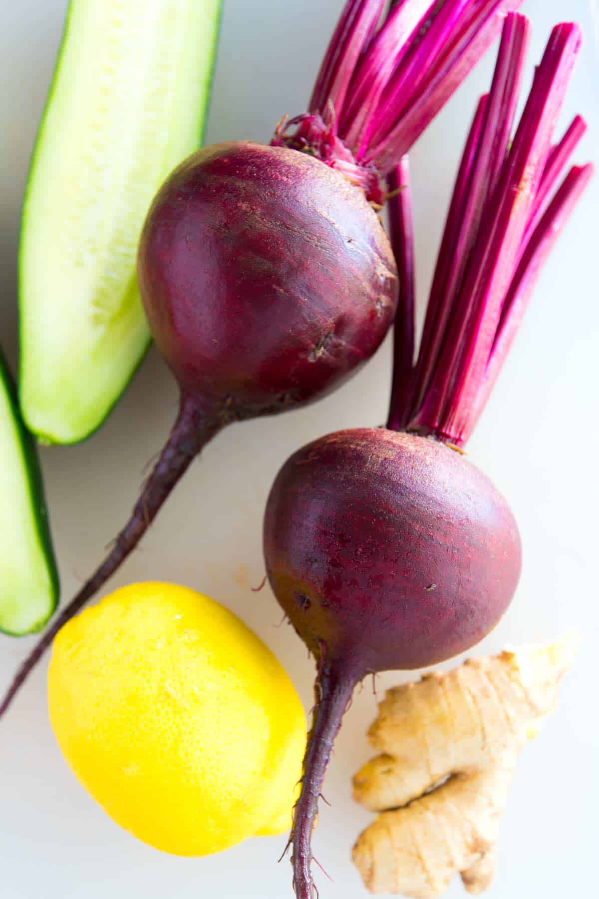 Beetroot Juice Ingredients - Cucumber, Lemon and Ginger