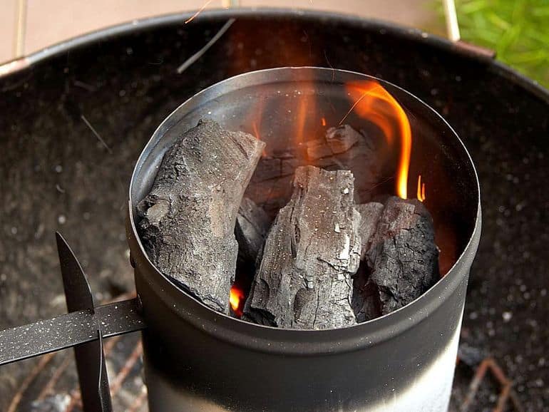 Charcoal starter chimney