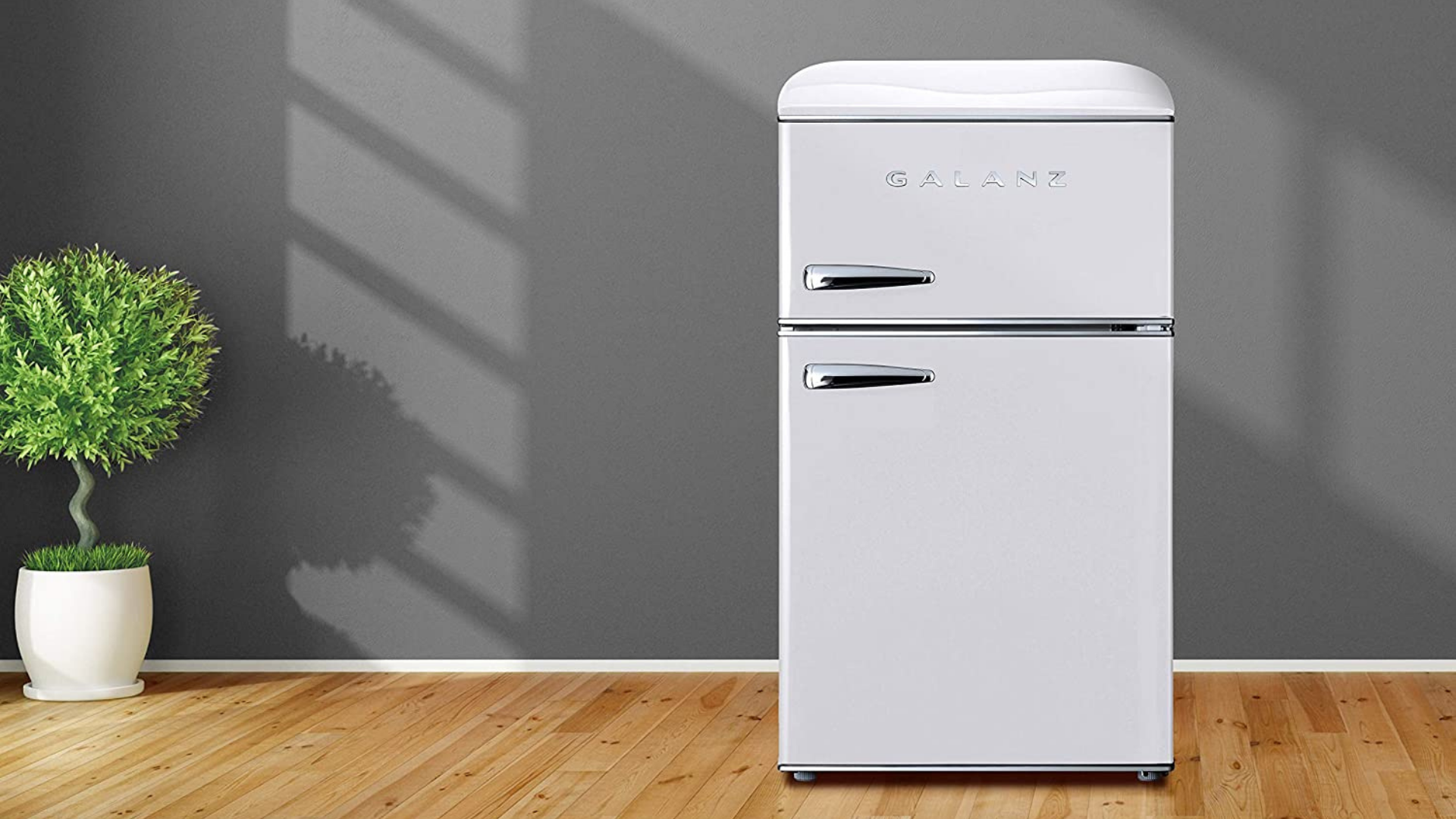 Just because something is practical doesn't mean it has to be boring. Buy a mini fridge with flair like the Galanz GLR31TBEER Retro.